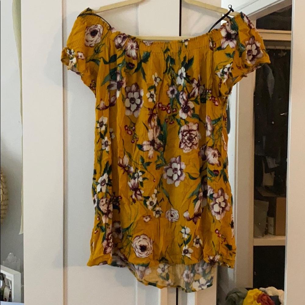 Pretty off the shoulder floral dress